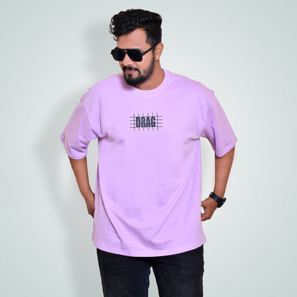 Drag Oversized T-shirt | Both Side Printing | Lavender